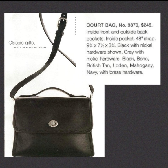 ❤️SOLD❤️Vintage Coach Mahogany Court Bag 9870 - Picture 3 of 10